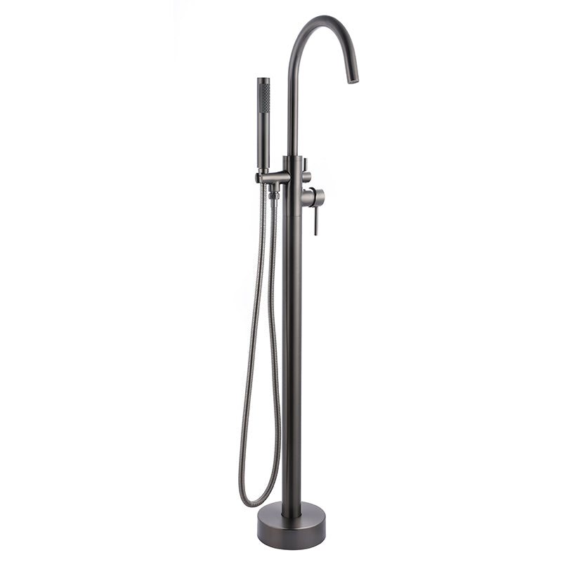Freestanding Floor Standing Bath Faucet Gunmetal Gray