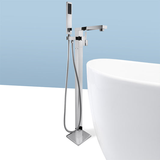 Freestanding floor standing bathtub faucet plating