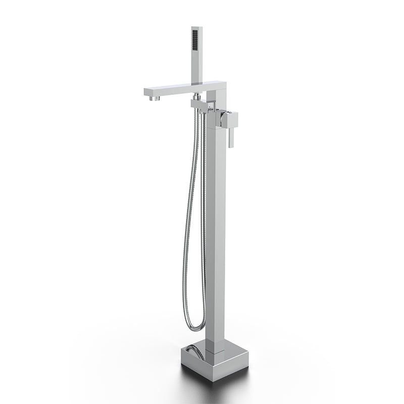 Freestanding floor standing bathtub faucet plating