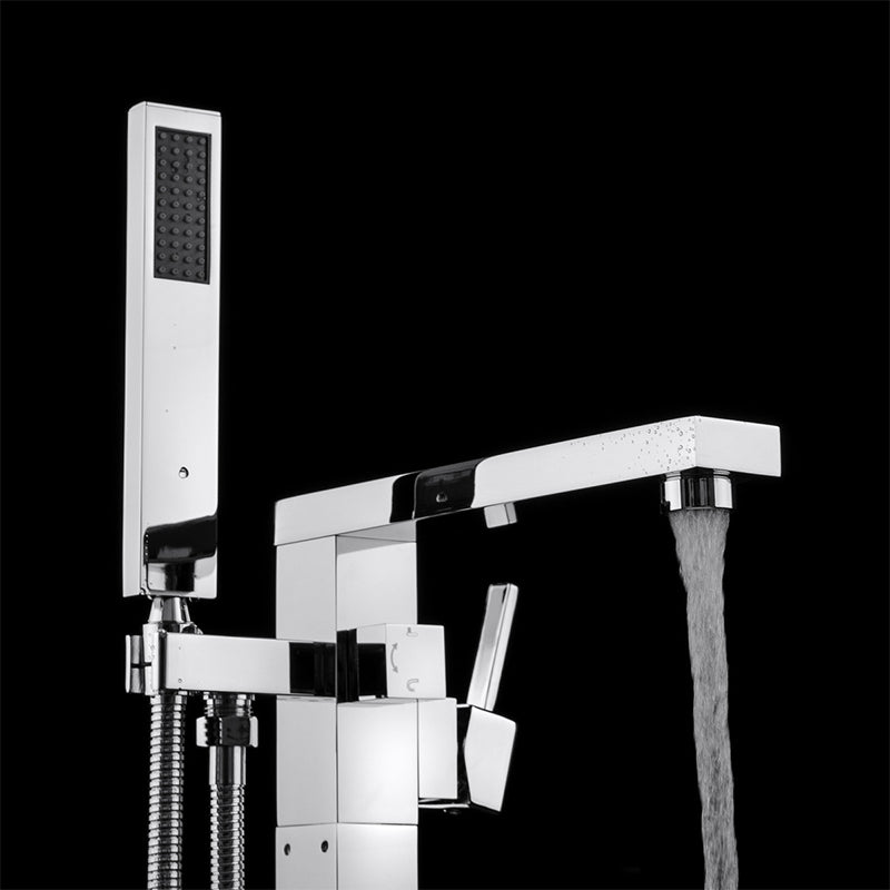 Freestanding floor standing bathtub faucet plating