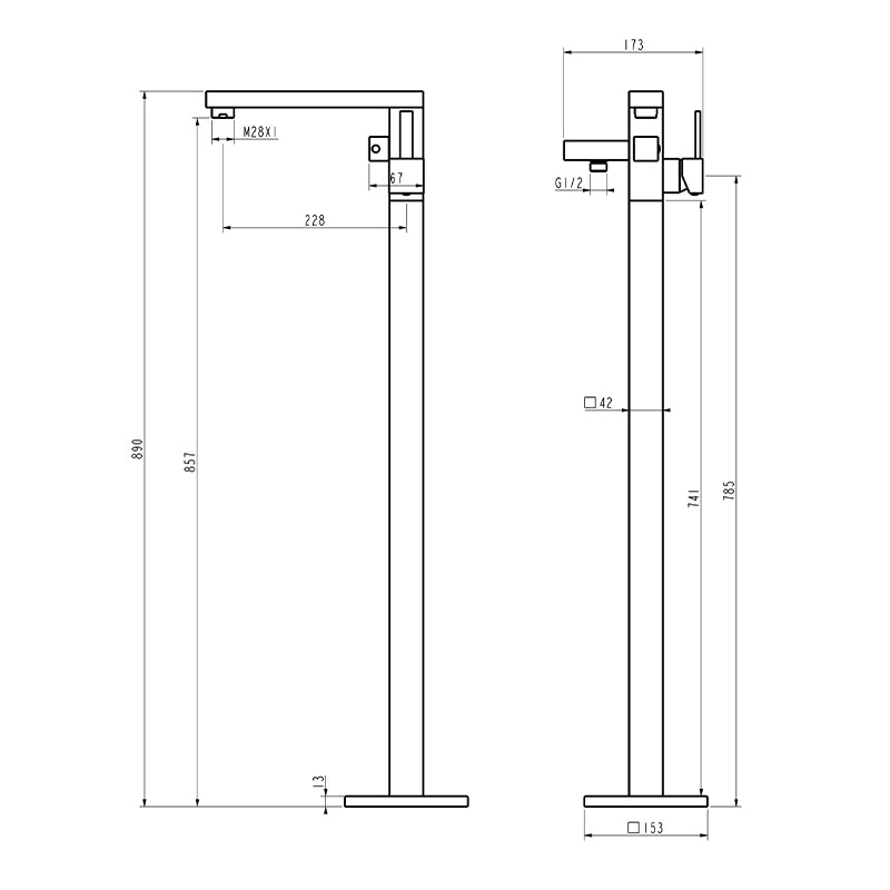 Freestanding floor standing bathtub faucet plating