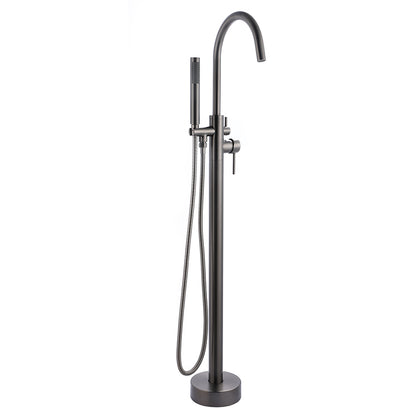 Freestanding Floor Standing Bath Faucet  Gunmetal Gray