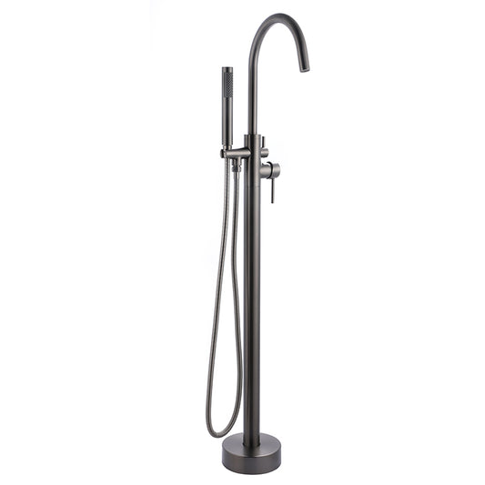 Freestanding Floor Standing Bath Faucet  Gunmetal Gray
