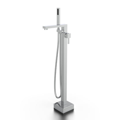 Freestanding floor standing bathtub faucet plating