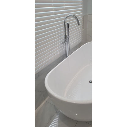 Freestanding Floor Standing Bath Faucet  Brushed Nickel
