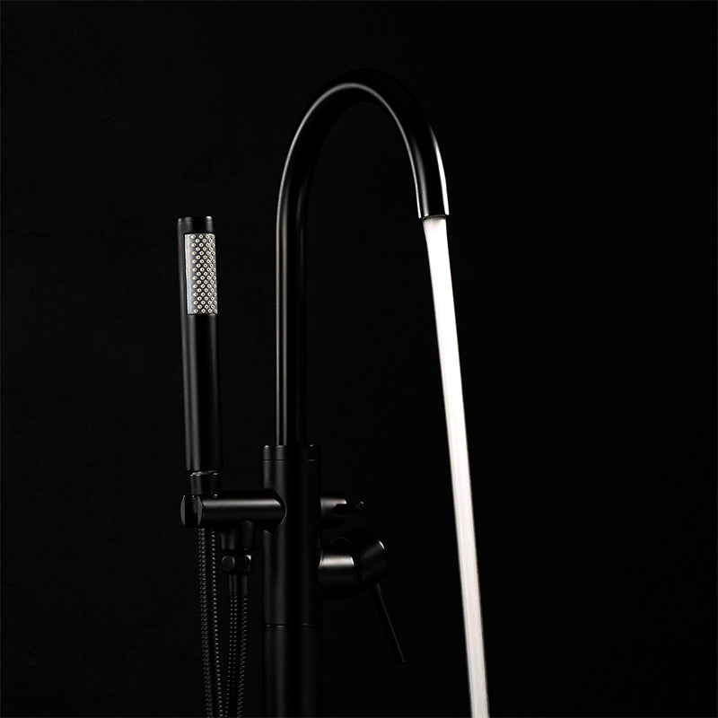 Freestanding Floor Standing Bath Faucet  Black
