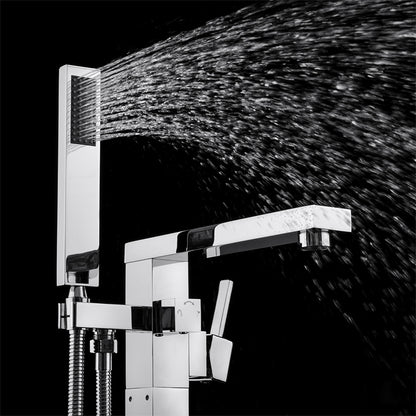 Freestanding floor standing bathtub faucet plating