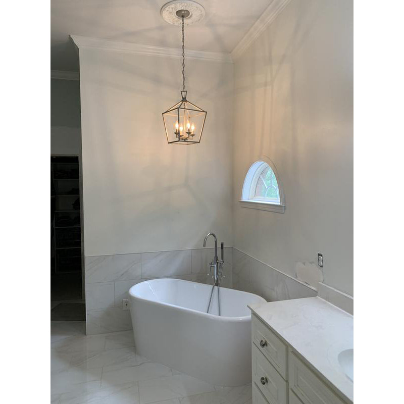 Freestanding Floor Standing Bath Faucet  Brushed Nickel
