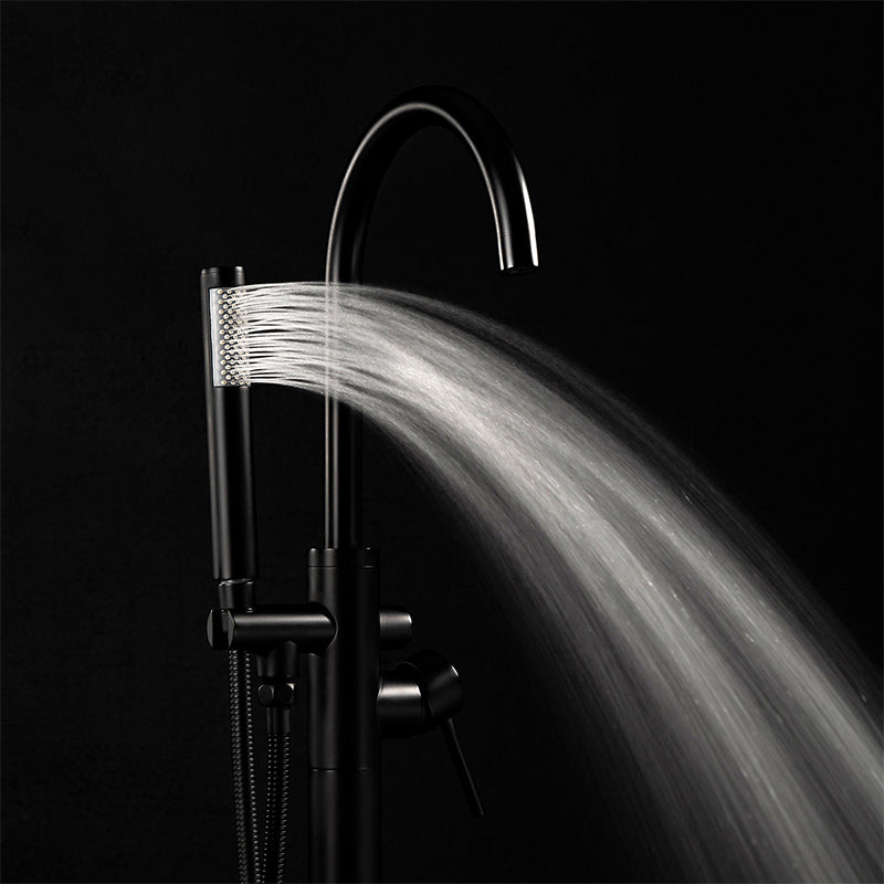 Freestanding Floor Standing Bath Faucet  Black