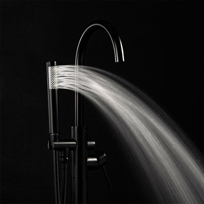 Freestanding Floor Standing Bath Faucet  Black
